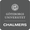 Joint department logo for Gothenburg University and Chalmers University