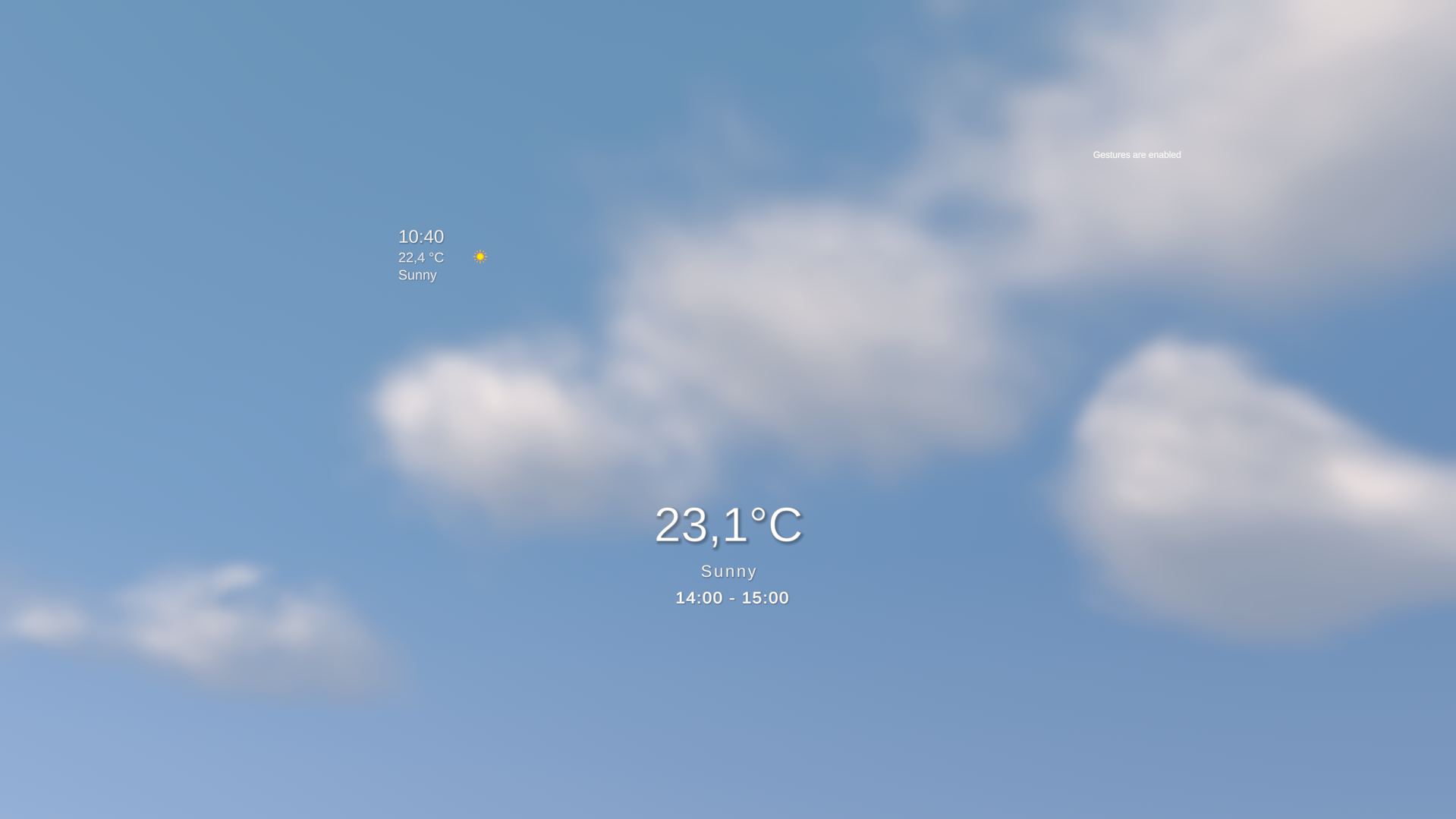 Skylight weather display